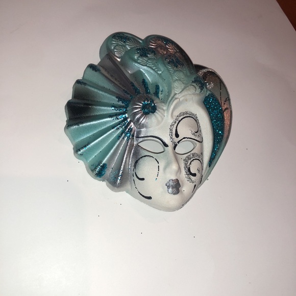 Hand Crafted Painted Venice Italy Venetian Carnival Mask Small Wall Hang Decor - Picture 5 of 10